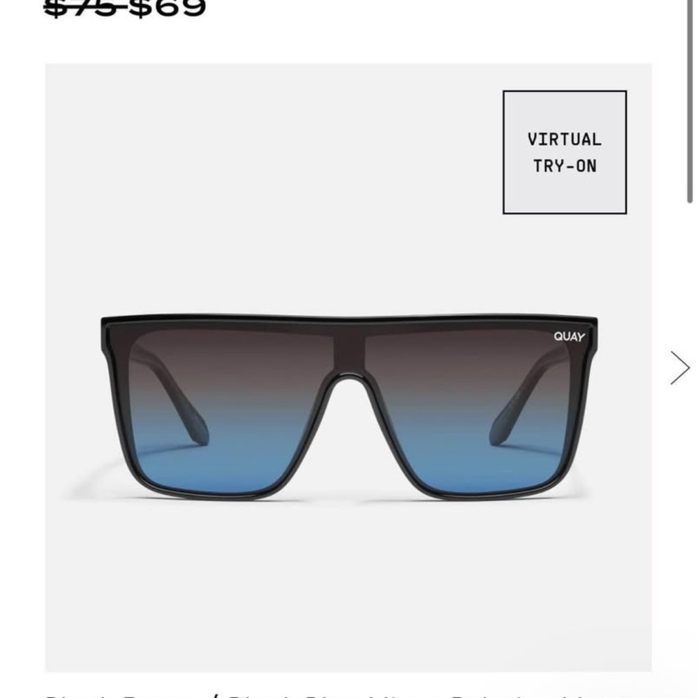 Quay Black and Blue Sunglasses